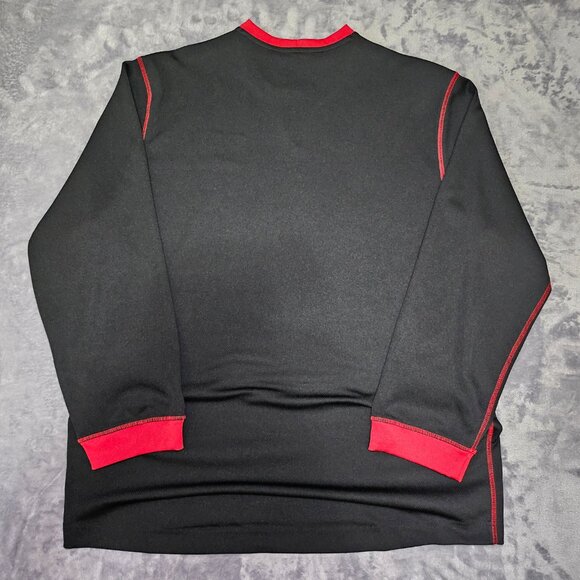 Y2K Nike Long Sleeve Shirt Embroidered Swoosh Red stitching design Men's XL - Picture 2 of 11